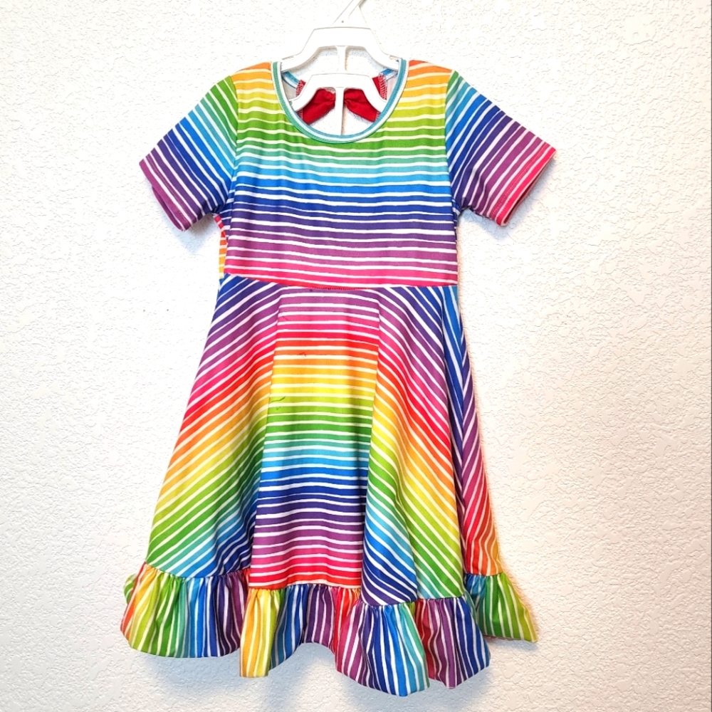 Rainbow twirl dress 4t